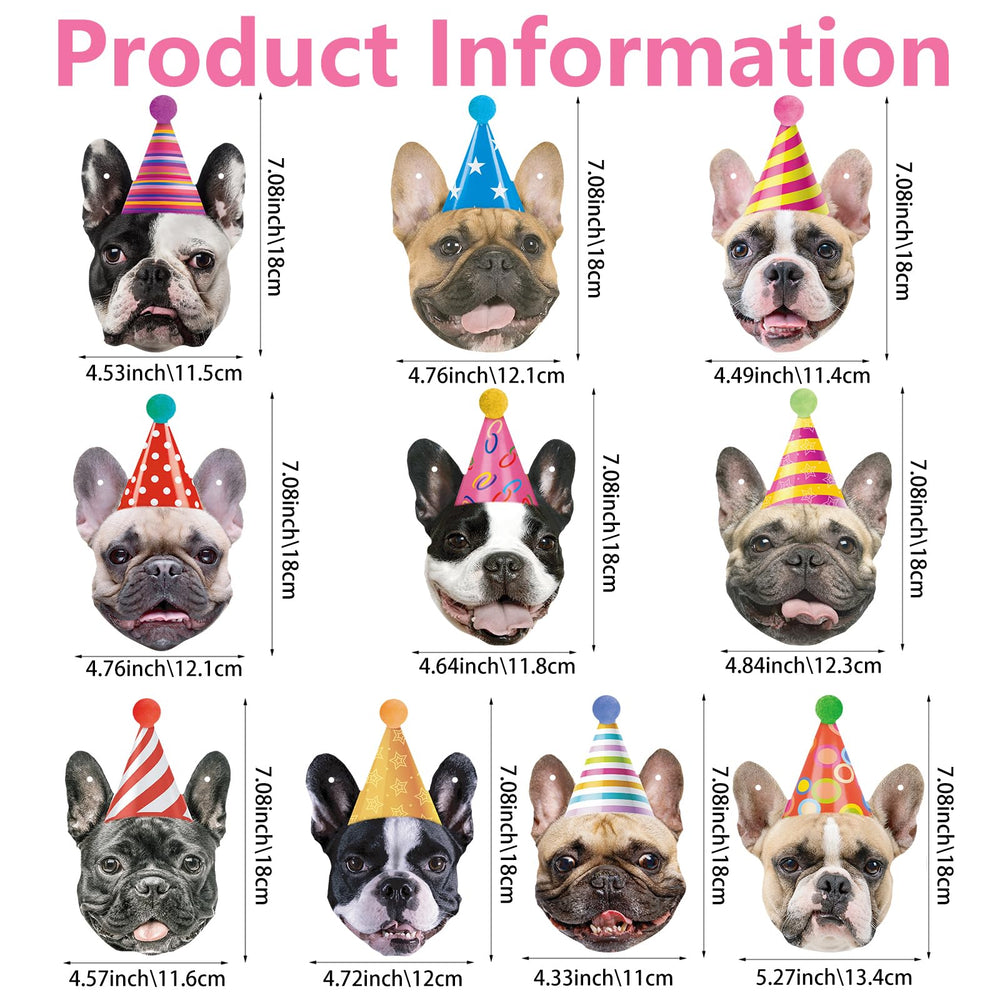Hooqict puppy party banner with dog faces adds color to dessert tables and photos