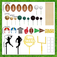 Hooqict football player toppers perfect for creating action-packed cake scenes