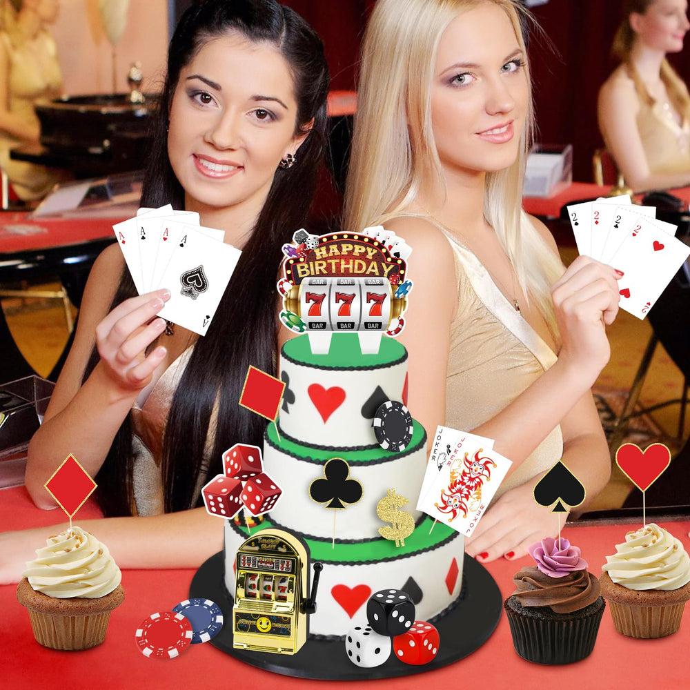Hooqict Las Vegas party decor boosts festive birthday atmosphere