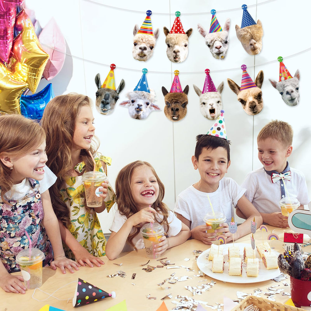 Hooqict llama banner gift table backdrop perfect for photos.