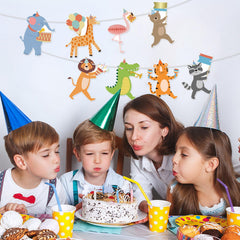 Hooqict Party Animal Banner durable cardstock ensures lasting display.