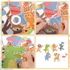 Hooqict Party Animal Banner jungle party decor enhances photo-ready moments.