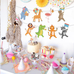 Hooqict Party Animal Banner safari theme suits jungle and zoo parties.