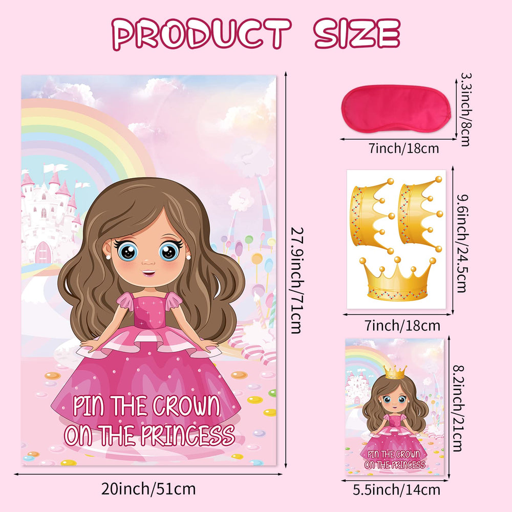 Hooqict princess crown stickers for easy crown placement and decoration
