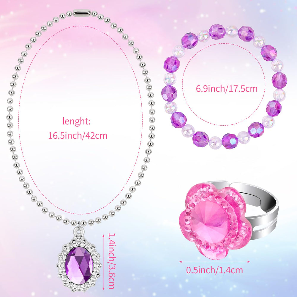 Hooqict rings set adds sparkle for pretend princess styling and photo-worthy moments.