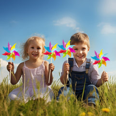 HOOSUN rainbow pinwheels assembly guide for quick setup