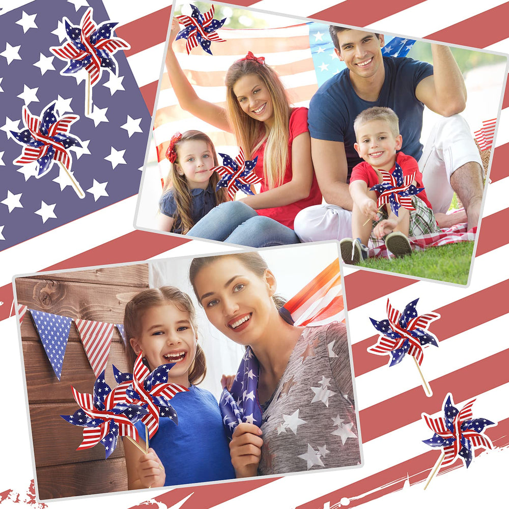 HOOSUN red white blue wind spinners ideal for garden display