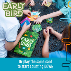 Hootenanny Games Early Bird birdhouse build card sparks quick creativity.