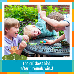 Hootenanny Games Early Bird leave the nest card prompts quick switching.
