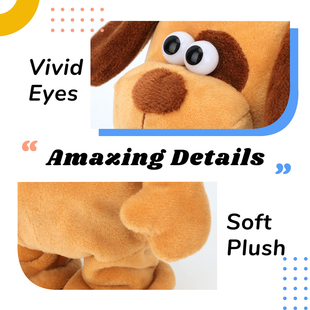 Hopearl compact-8-inch-dog is portable and easy for little hands to hold.