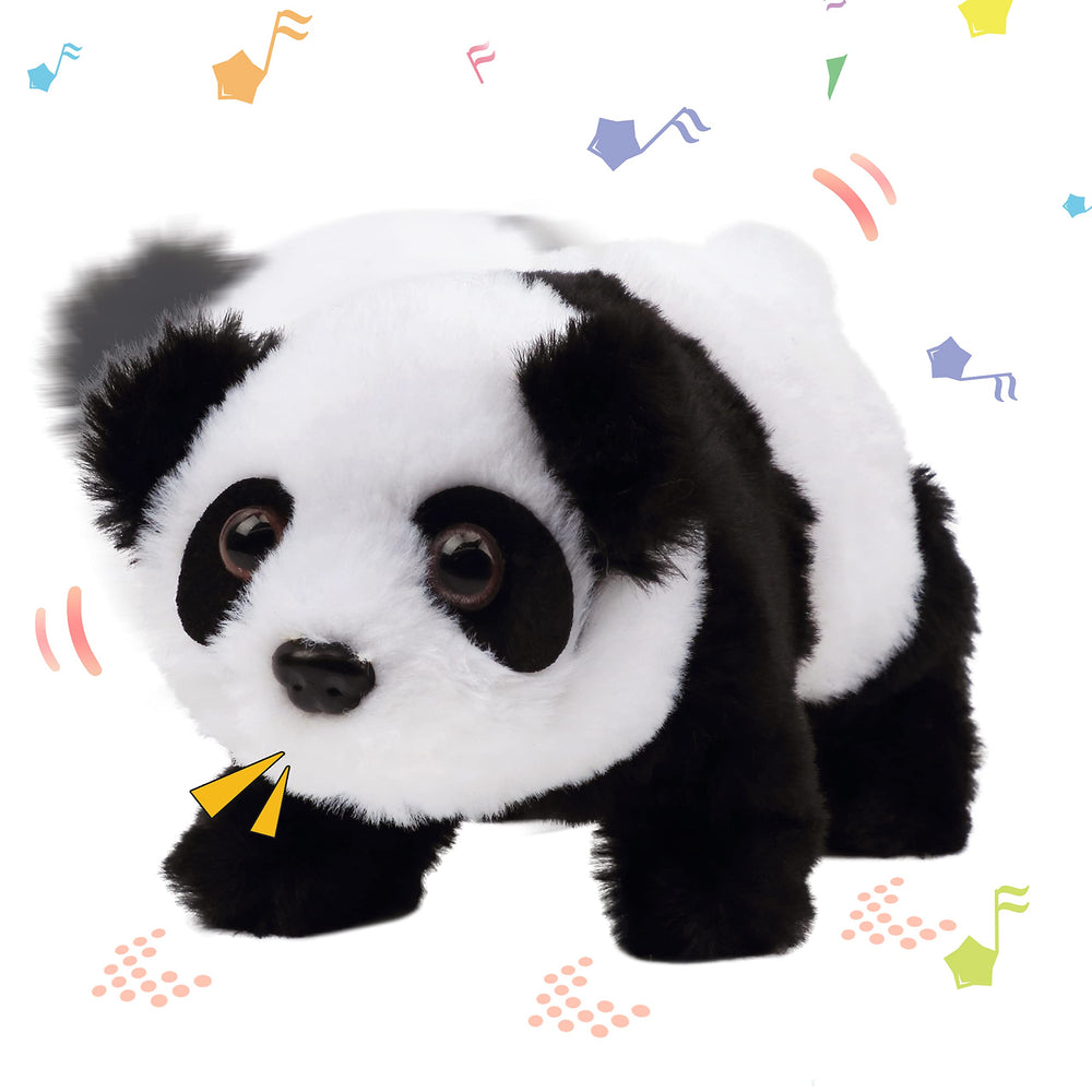 Hopearl Crawling Panda head shake engages toddlers during play.