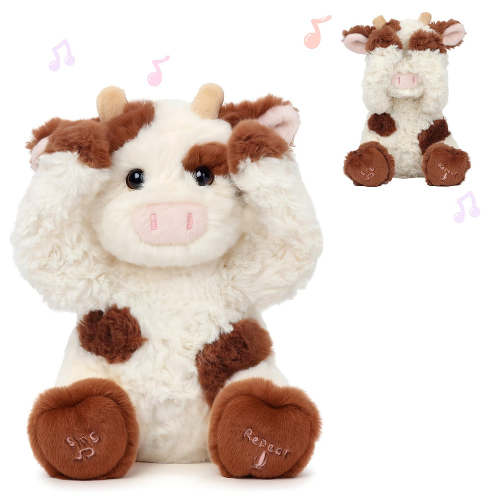 Hopearl Peek A Boo Cow front view for singing and talking playtime