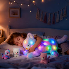 Hopearl removable rainbow kittens inside mommy cat for interactive storytelling