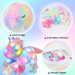 Hopearl unicorn measures 19 inches for a sizeable cuddle