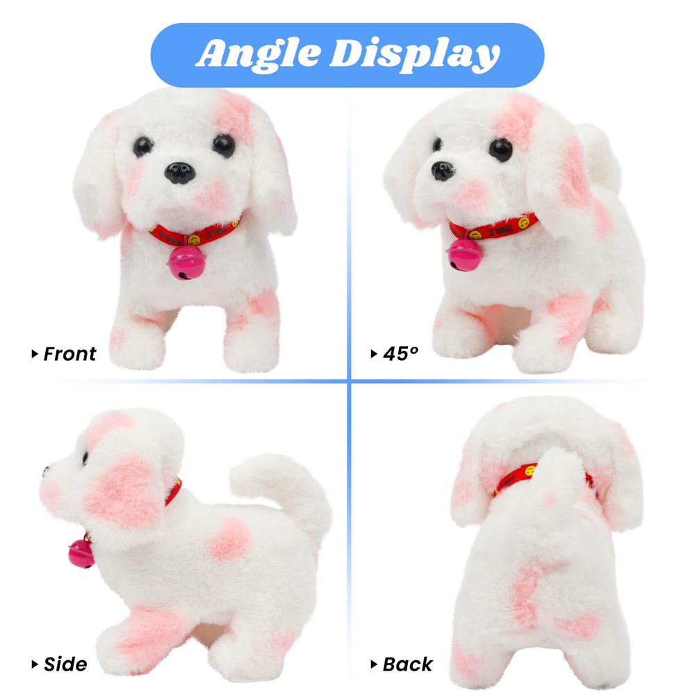 Hopearl Walking Point Dog pink head nod, captivates toddlers with pretend pet interactions