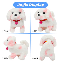 Hopearl Walking Point Dog pink head nod, captivates toddlers with pretend pet interactions