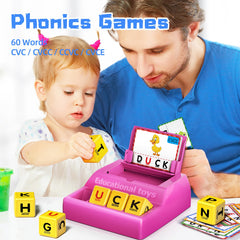 HOPEEYE folding plate under words adds a gentle memory challenge during play.