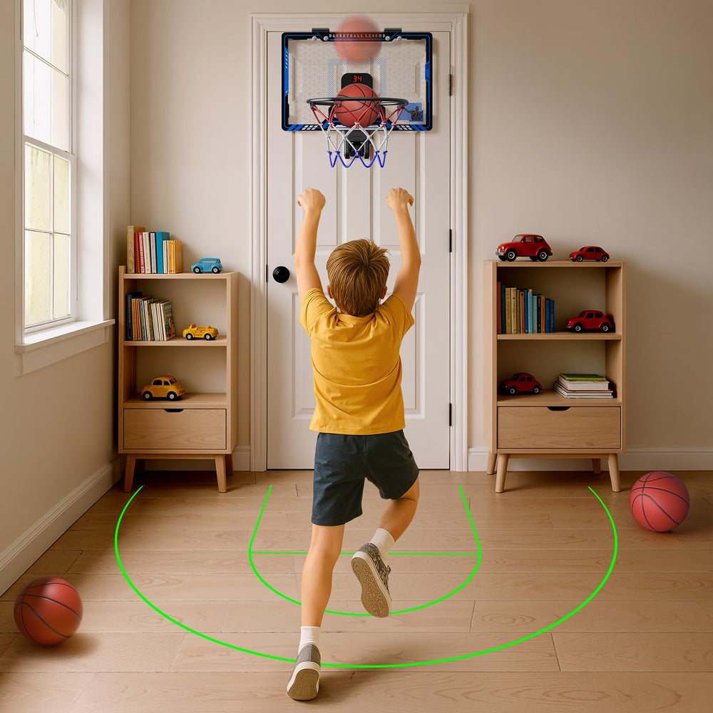 HopeRock compact kids hoop fits bedrooms, playrooms, or living spaces.