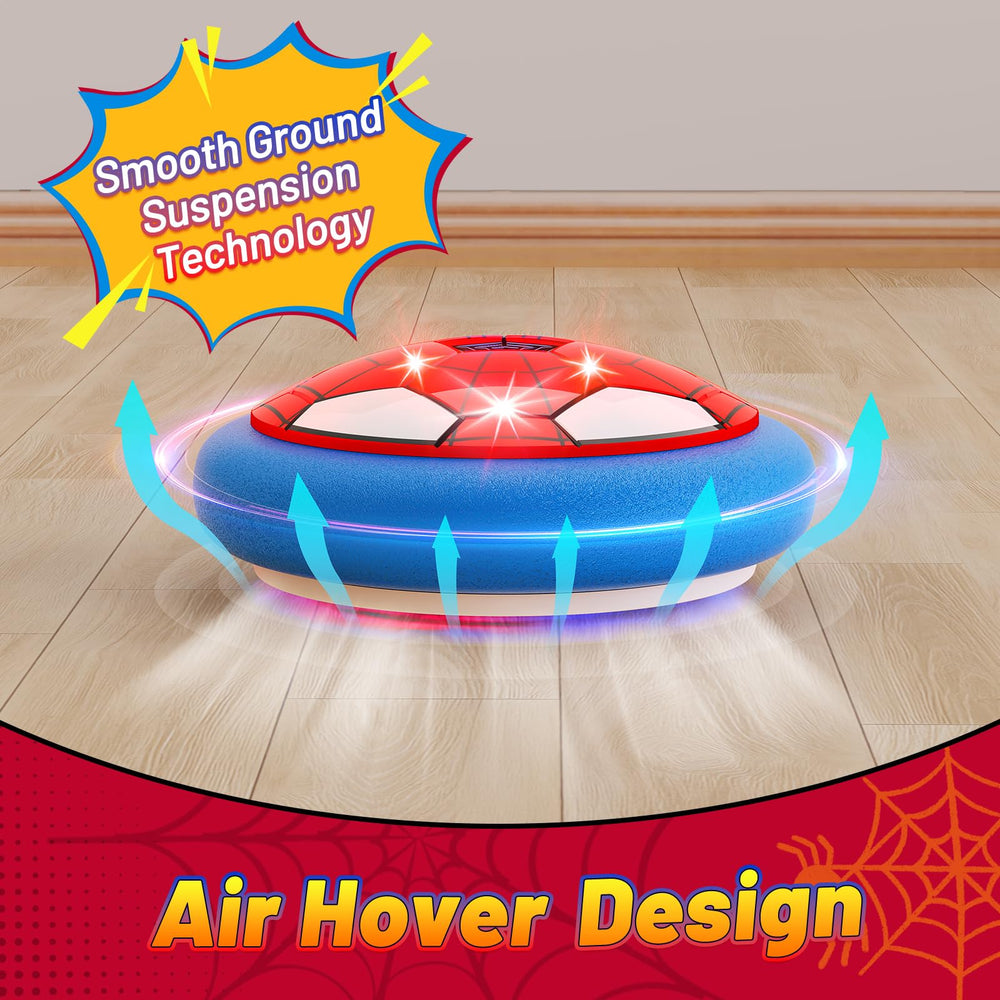 HopeRock hover soccer ball red side angle showing bumper protection for walls