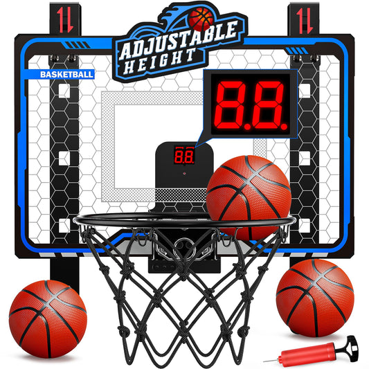 HopeRock indoor basketball hoop mounted over the door for space-saving play