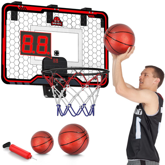 HopeRock over-the-door hoop with 24x16 backboard for quick indoor play.