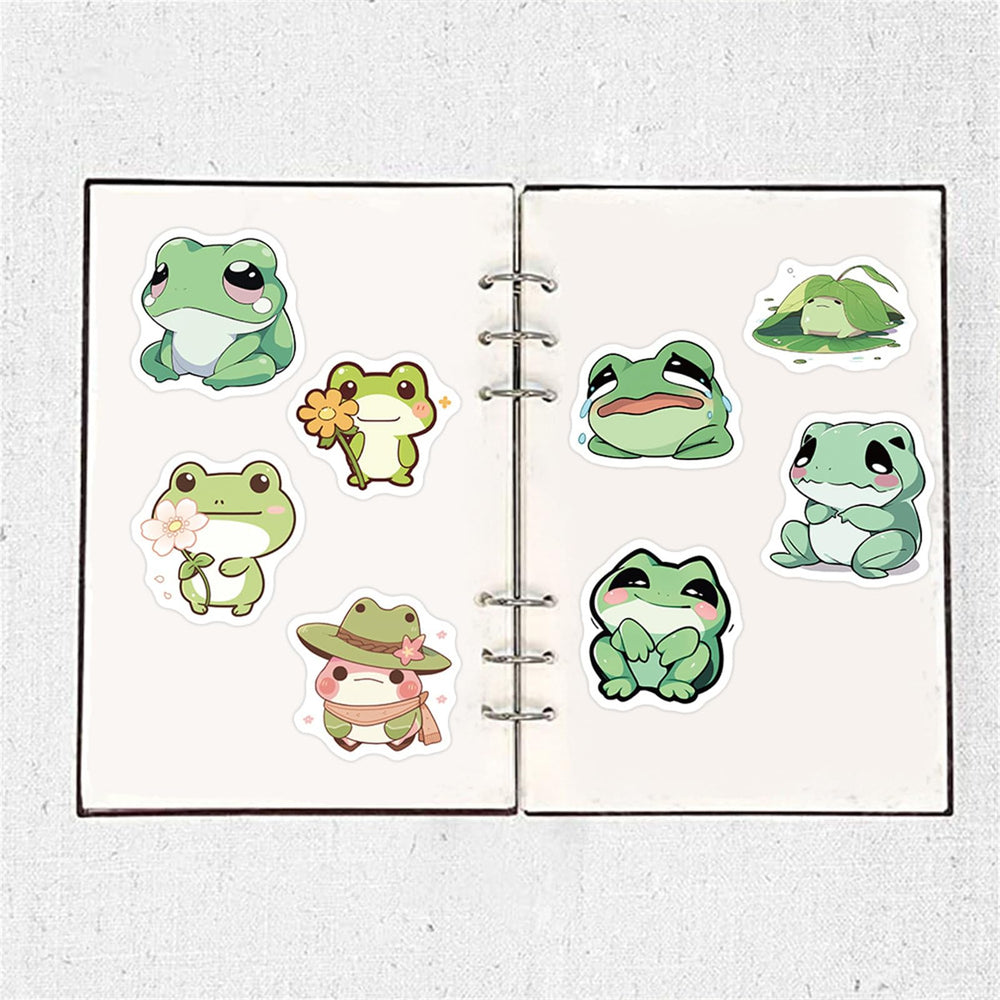 Hopetl frog stickers for tablets; bright, removable decoration.