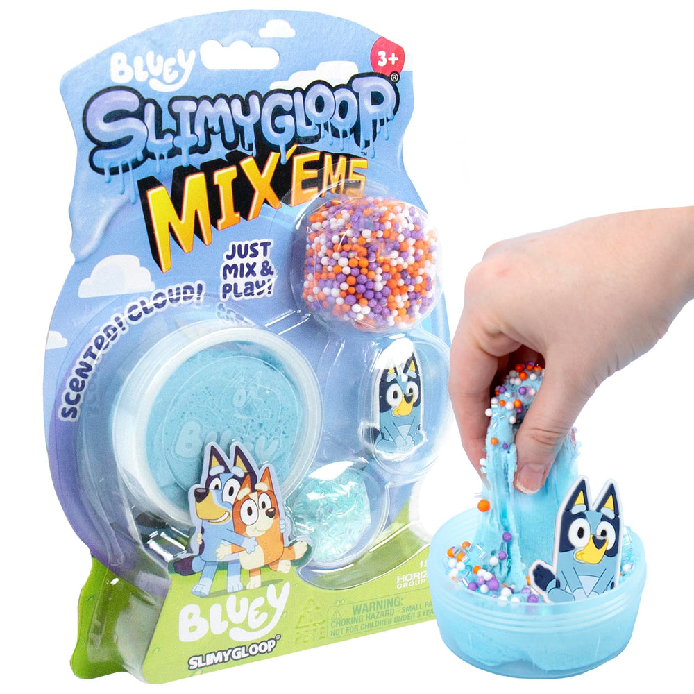 Official Bluey SLIMYGLOOP cloud slime with bubblegum scent for instant, mess-free play