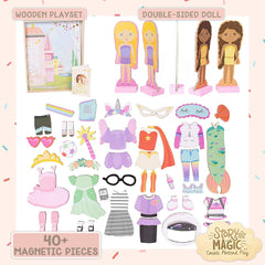 Horizon Story Magic outfits and accessories magnetically attach for quick mix-and-match fun.
