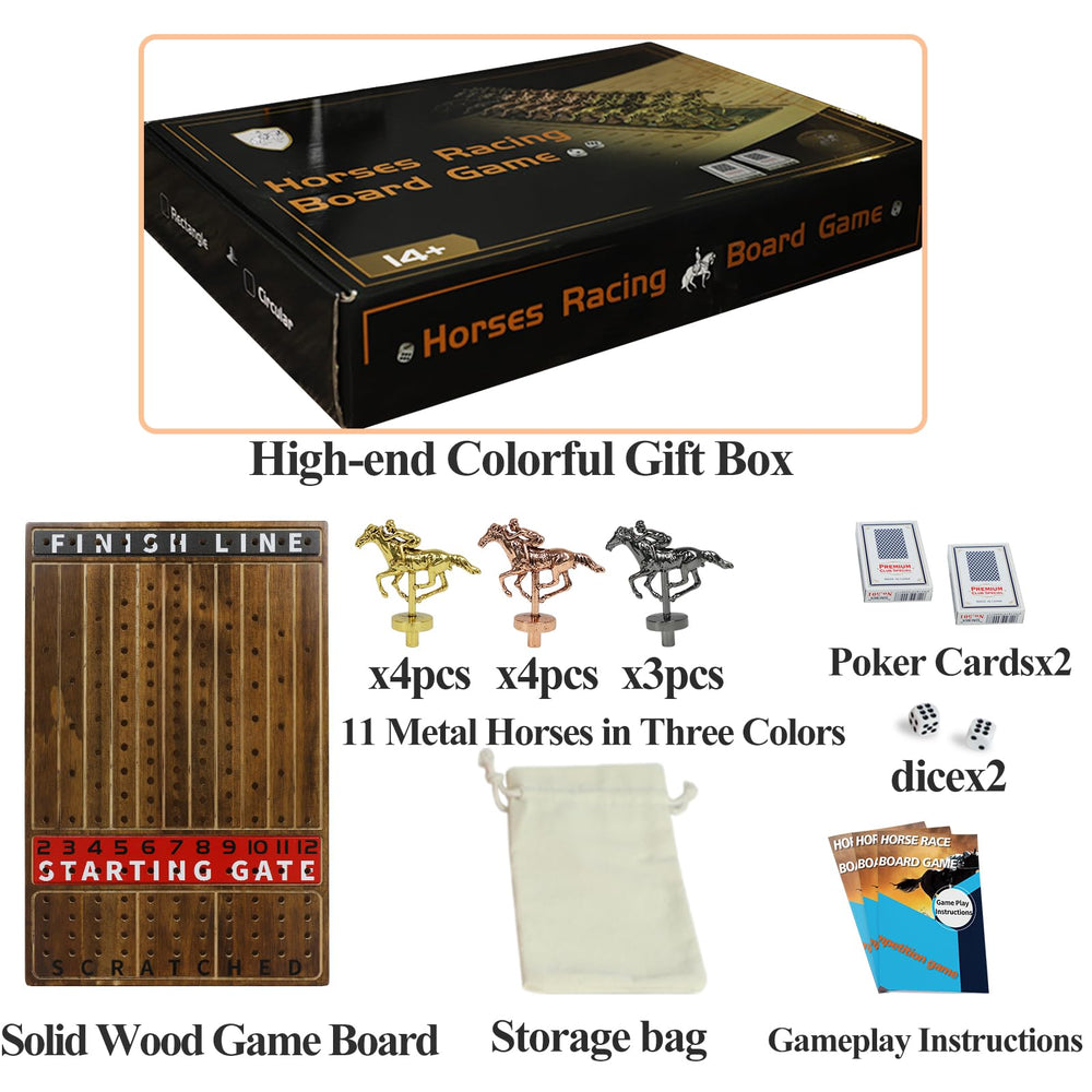 HOROW dice and card pack ready for fast-paced races