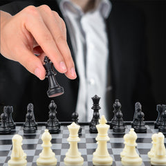 Large chess pieces with ground flocking to reduce noise