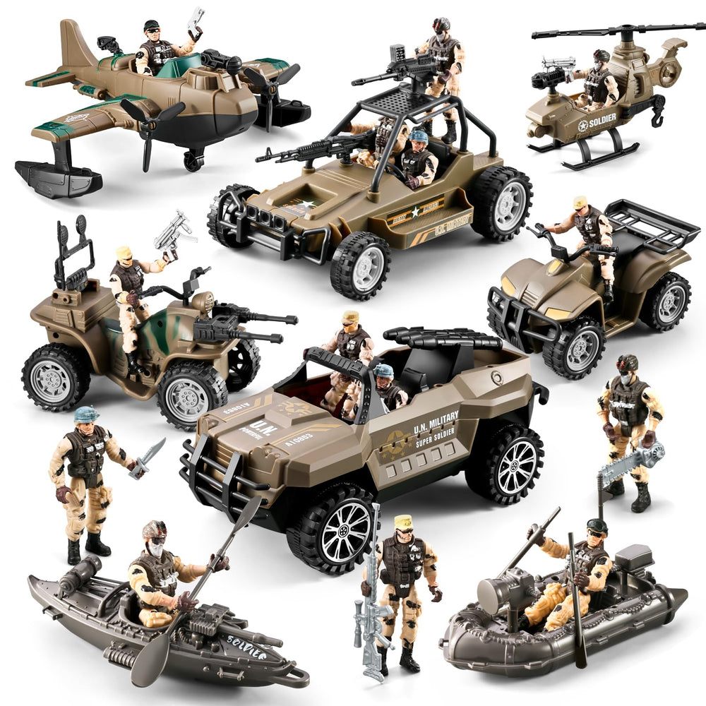 Hospony 56-in-1 army truck for imaginative battles