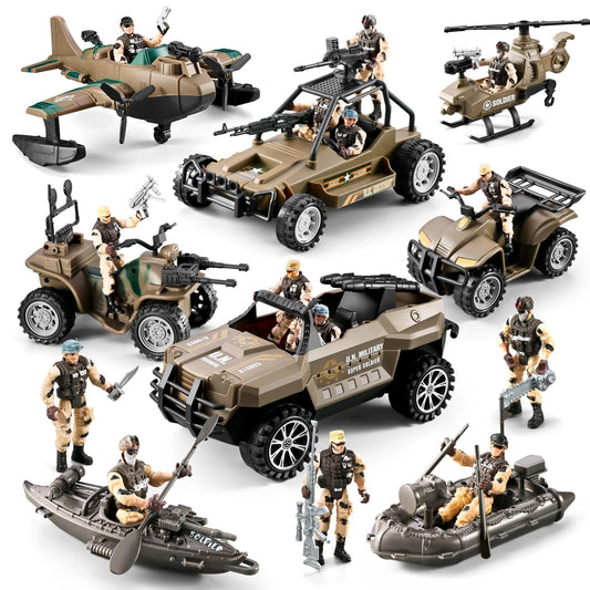 Hospony 56-in-1 army truck for imaginative battles