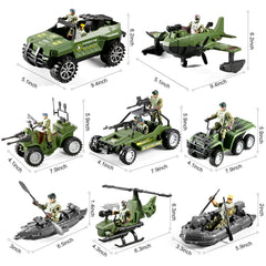 HOSPONY 58-in-1 army kayak boats for water-adventure play.