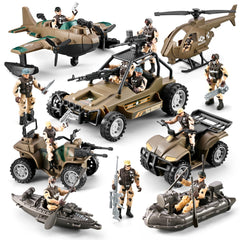 HOSPONY 78-in-1 army truck image for imaginative play and durable design