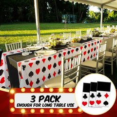 Hosuly elegant casino patterns black white red uplift decor for events.