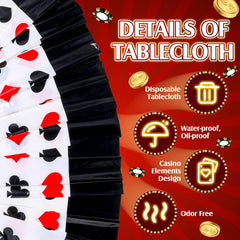 Hosuly table cover spill-resistant plastic keeps tables clean during parties.