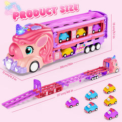 Hot Bee detachable track doubles as storage for all six cars.