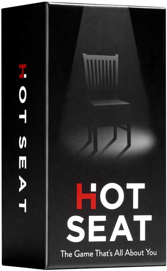 Hot Seat party game cover display inviting family fun during game night.