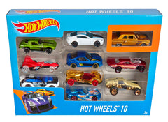 Hot Wheels 10-car pack display-worthy lineup suited for desks or shelves