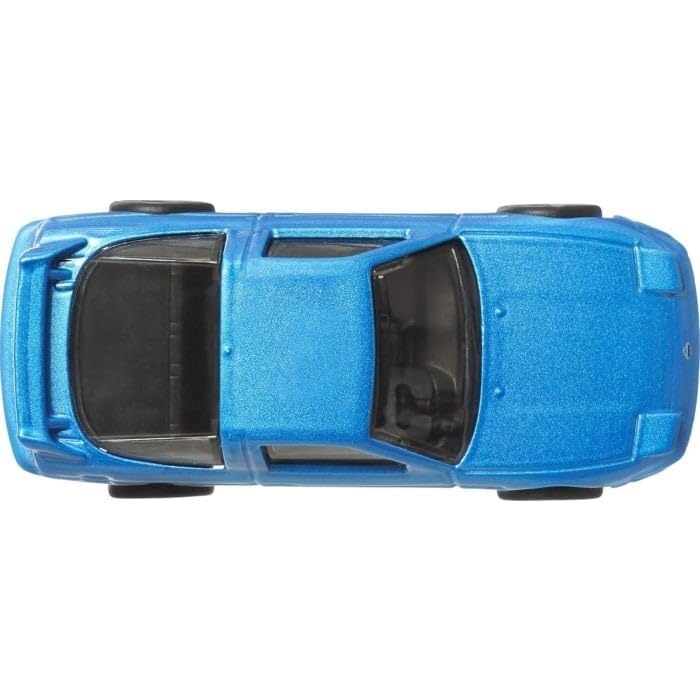 Hot Wheels 1996 Nissan 180SX Type X blue rear view highlights chassis detail