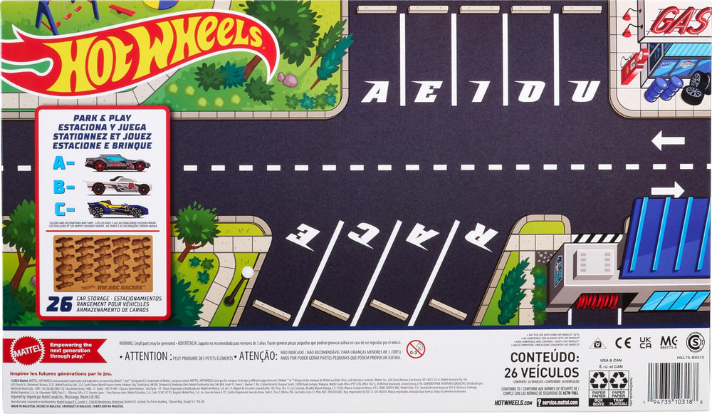 Hot Wheels ABC Racers truck with letter F encourages imaginative stories and play.