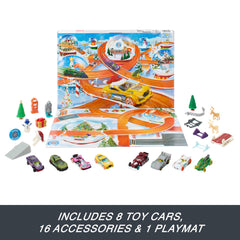 Hot Wheels Advent Calendar 2024 winter tree accessory for seasonal scenery