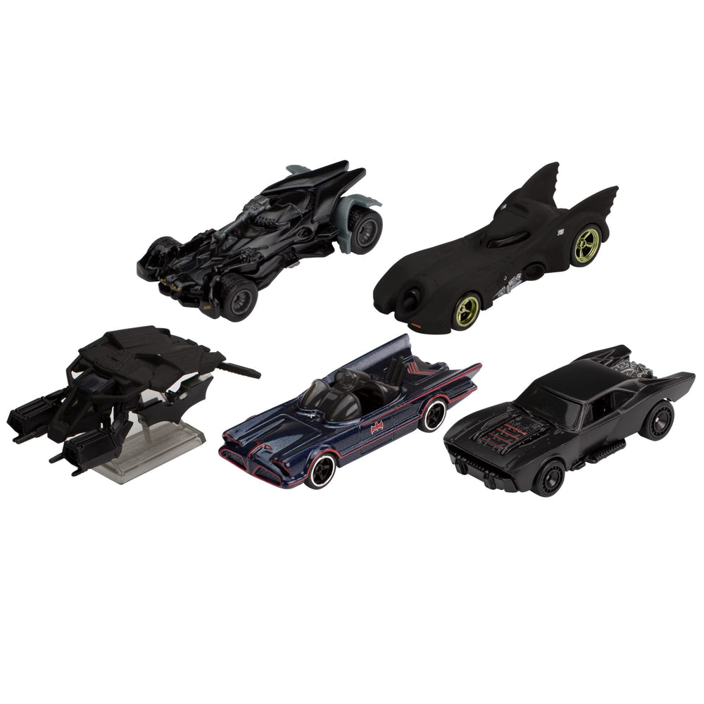 Hot Wheels Batman Batmobile Bundle display-ready setup for a glass shelf.