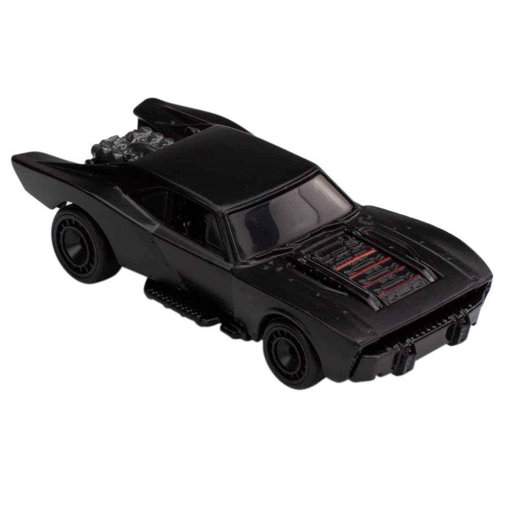 Hot Wheels Batman Batmobile Bundle side view ideal for shelf display.