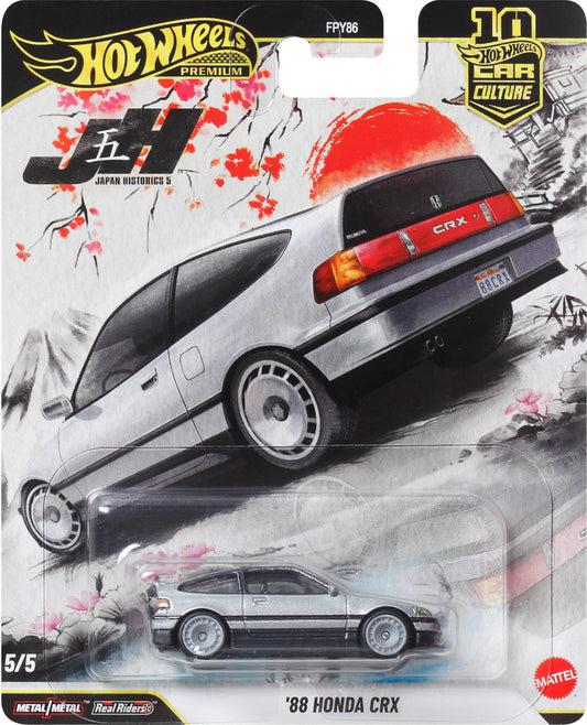 Hot Wheels Car Culture 88 Honda CRX first appearance, ideal for display.