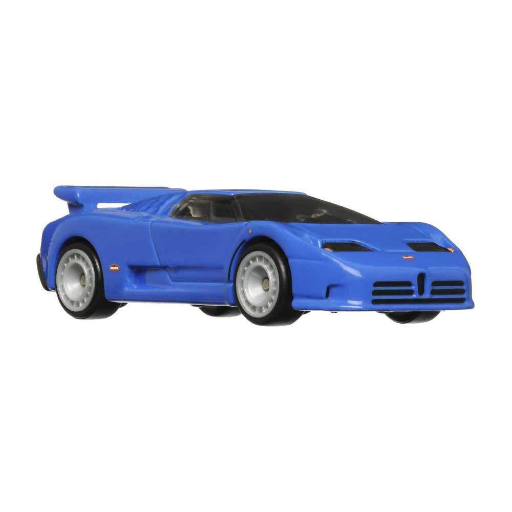 Hot Wheels EB110 side view highlights authentic proportions and nostalgia.