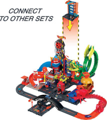 Hot Wheels City Downtown Car Park connectivity lets you link with other sets for expanded stories.