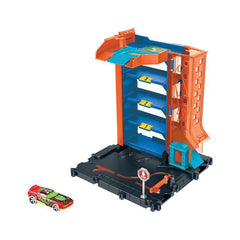 Hot Wheels City Downtown Car Park included vehicle is ready to roll on arrival.