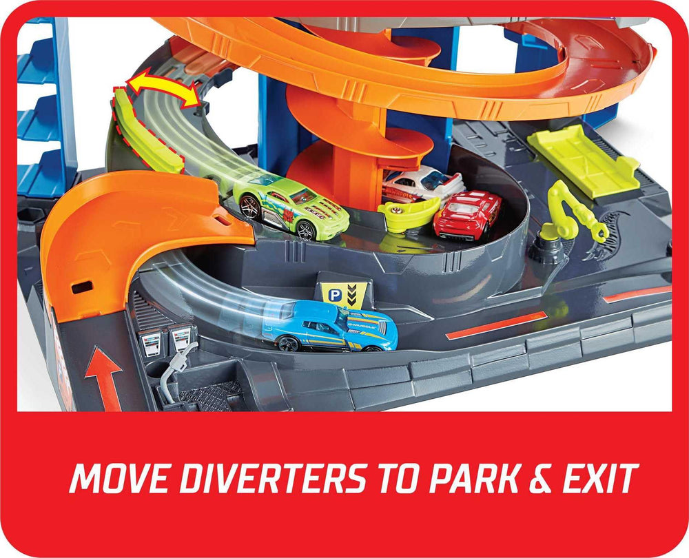 Included 1:64 scale Hot Wheels vehicle ready for action