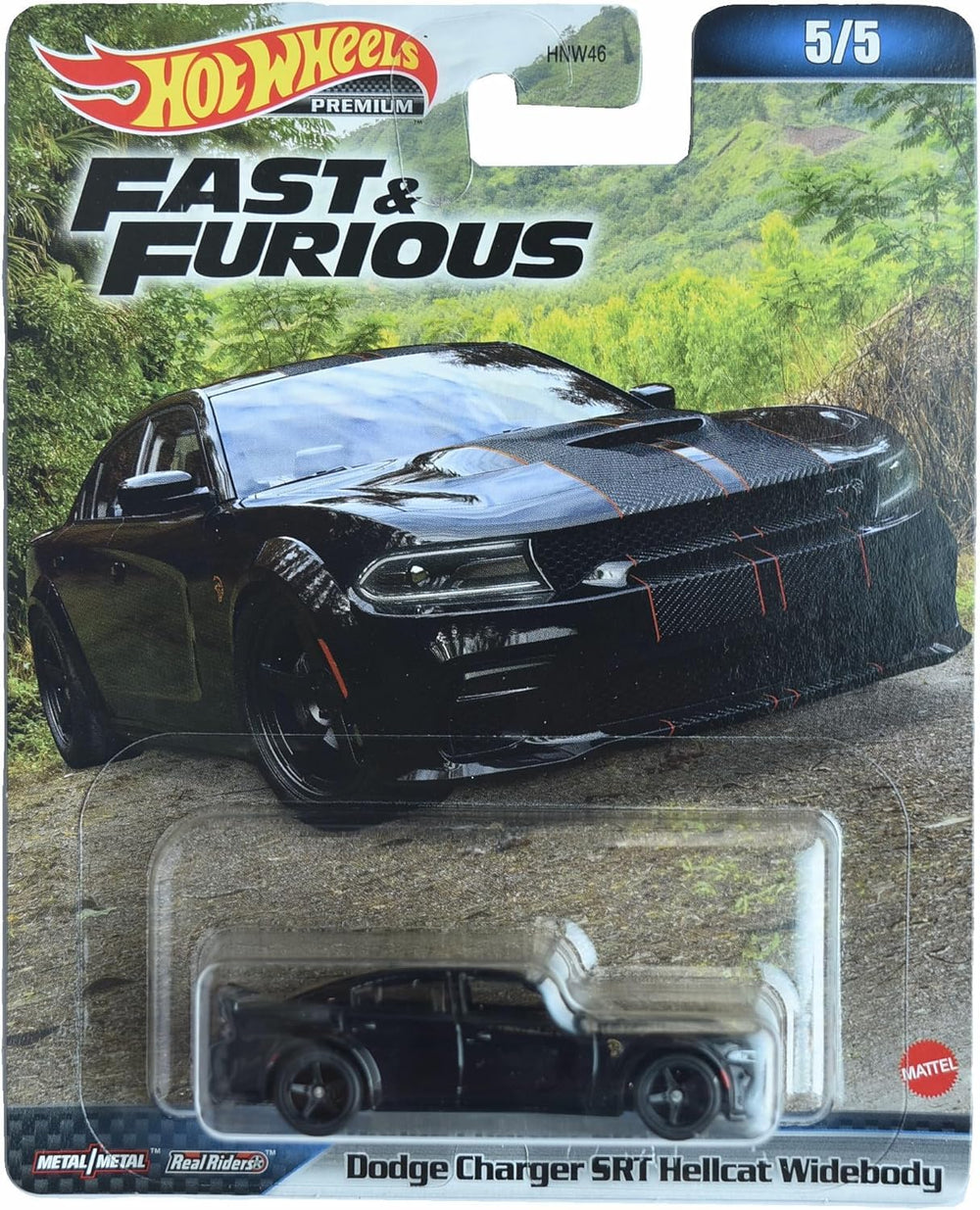 Hot Wheels Dodge Charger SRT Hellcat Widebody packaging image highlights ready-to-display appeal